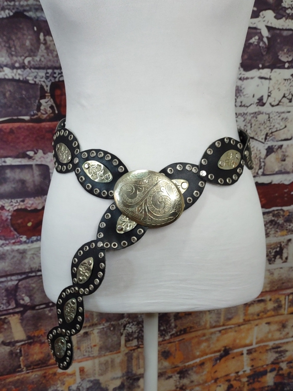 Vintage 80's Moroccan Leather Belt